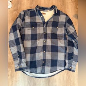 RedHead Men's Blue Plaid Fleece Lined Shirt